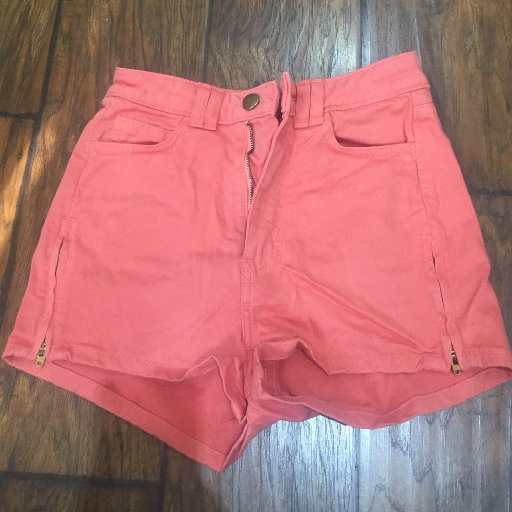 American apparel Coral high waisted shorts