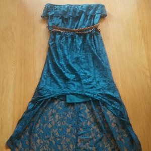 Blue hi low dress