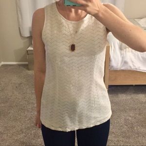 Banana Republic  White Lace Tank Blouse sz 6