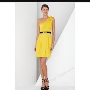 BCBG max azaria one shoulder dash dress