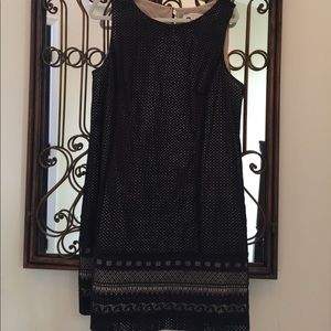 Crochet Overlay Shift Dress