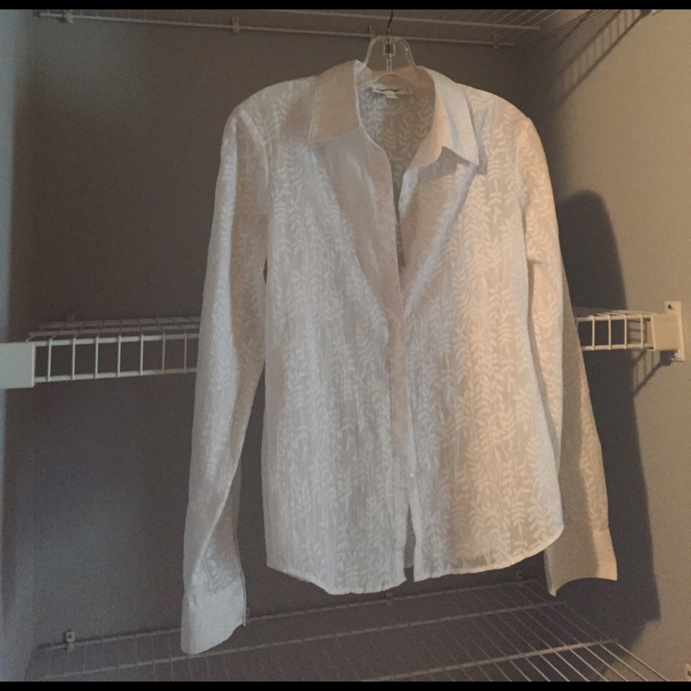 Calvin Klein sheer button up