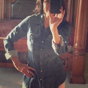 White House Black Market chambray blouse