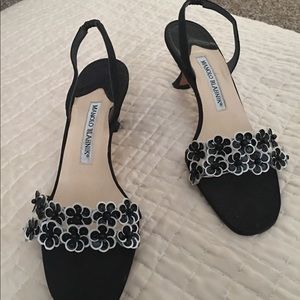 Manolo Blahnik sequined sandals