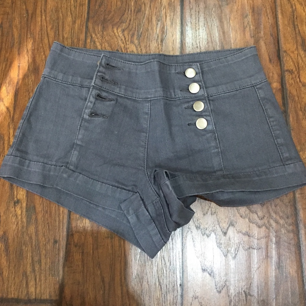 Gray denim forever 21 high waisted shorts