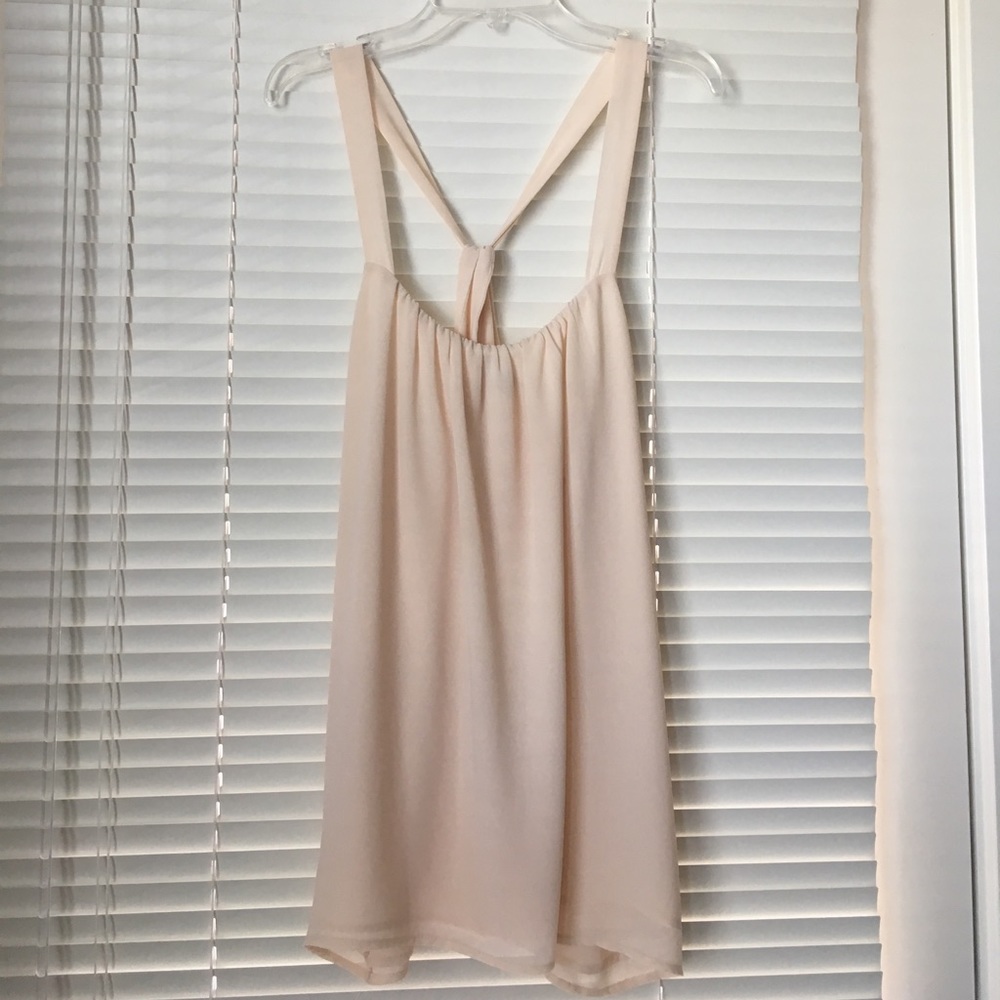 Naked Zebra Cami Tank Top Keyhole, Light Pink sz M