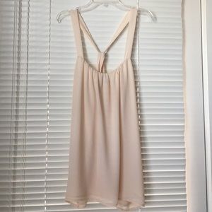 Naked Zebra Cami Tank Top Keyhole, Light Pink sz M