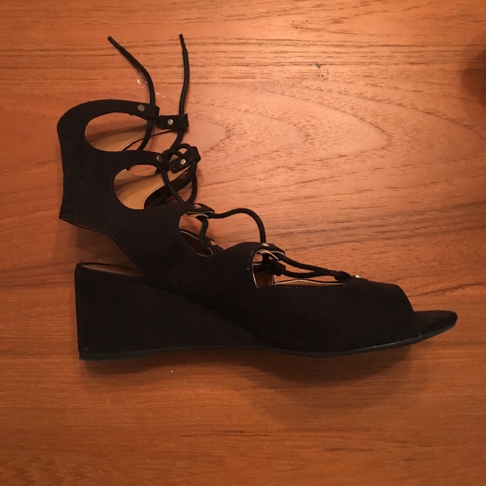 Lace up wedges