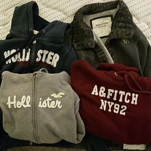 Bundle of Abercrombie and Hollister hoodies