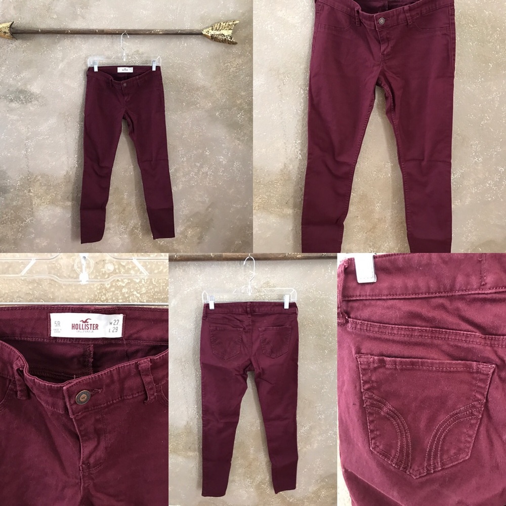 Hollister Skinny Jeans, Maroon, sz 27X29
