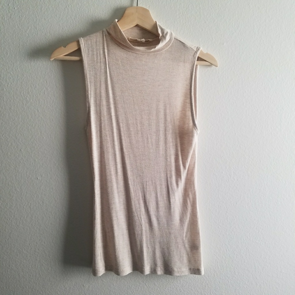Nude Turtleneck Shirt  