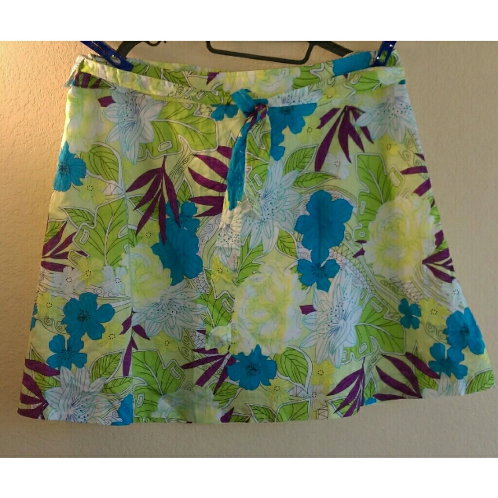 Tropical print skirt