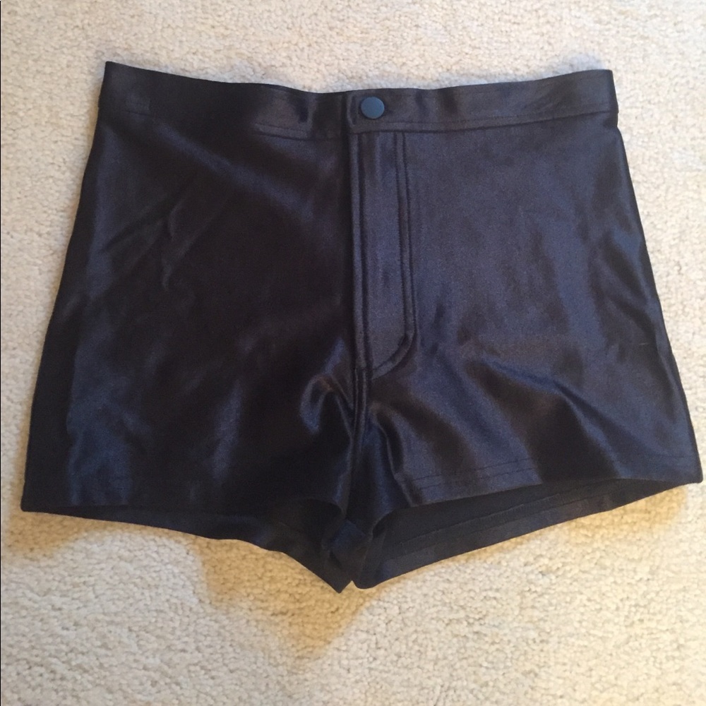 American Apparel Black Disco Shorts