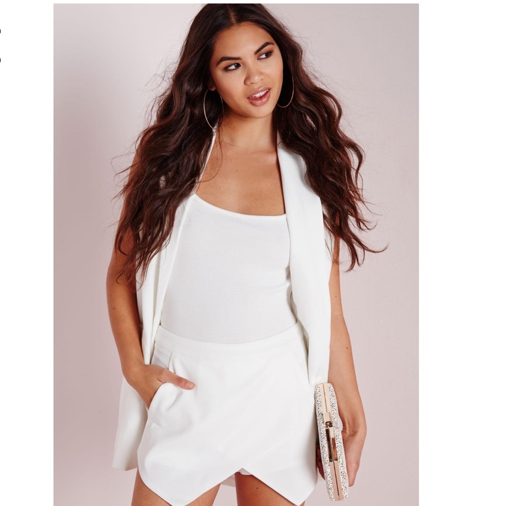 White misguided skort