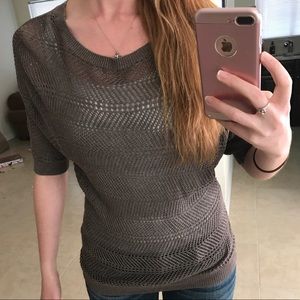 3/4 length sleeve knit sweater