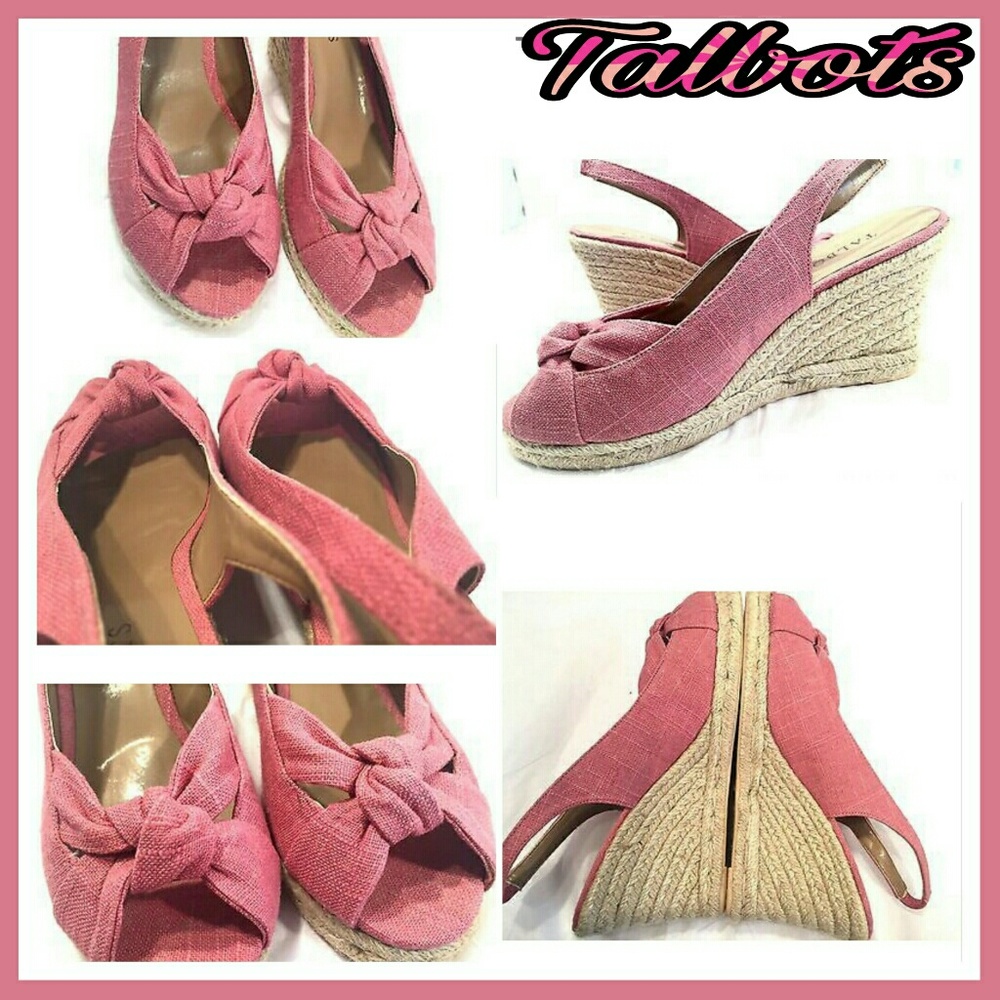 TALBOTS WOMEN'S ROSE QUARTZ ESPADRILLES 9M EUC - Picture 5 of 7