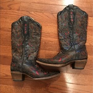 Corral women's boots brown and red size 8