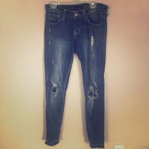 Flying monkey distressed denim