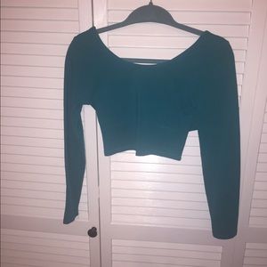 Tobi turquoise crop top
