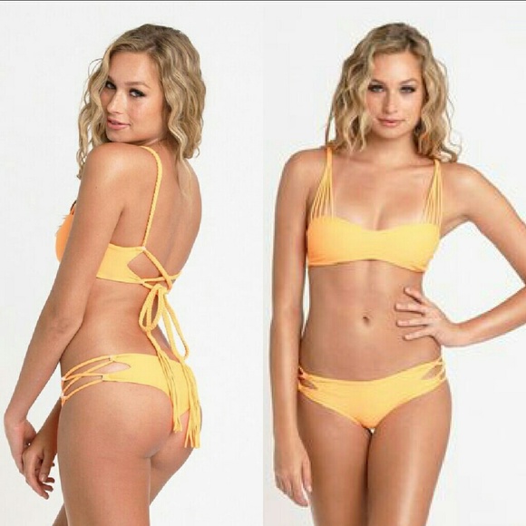 New acacia sunset samoa orange bikini top swimwear - Picture 2 of 6