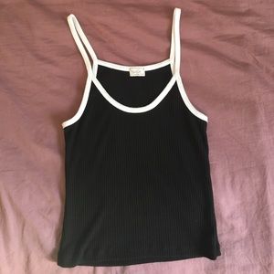 black ribbed tank top