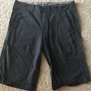 BUCKLE BLACK- black men's shorts