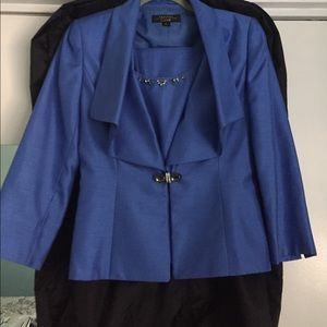 Tahari Luxe Periwinkle Skirt Suit