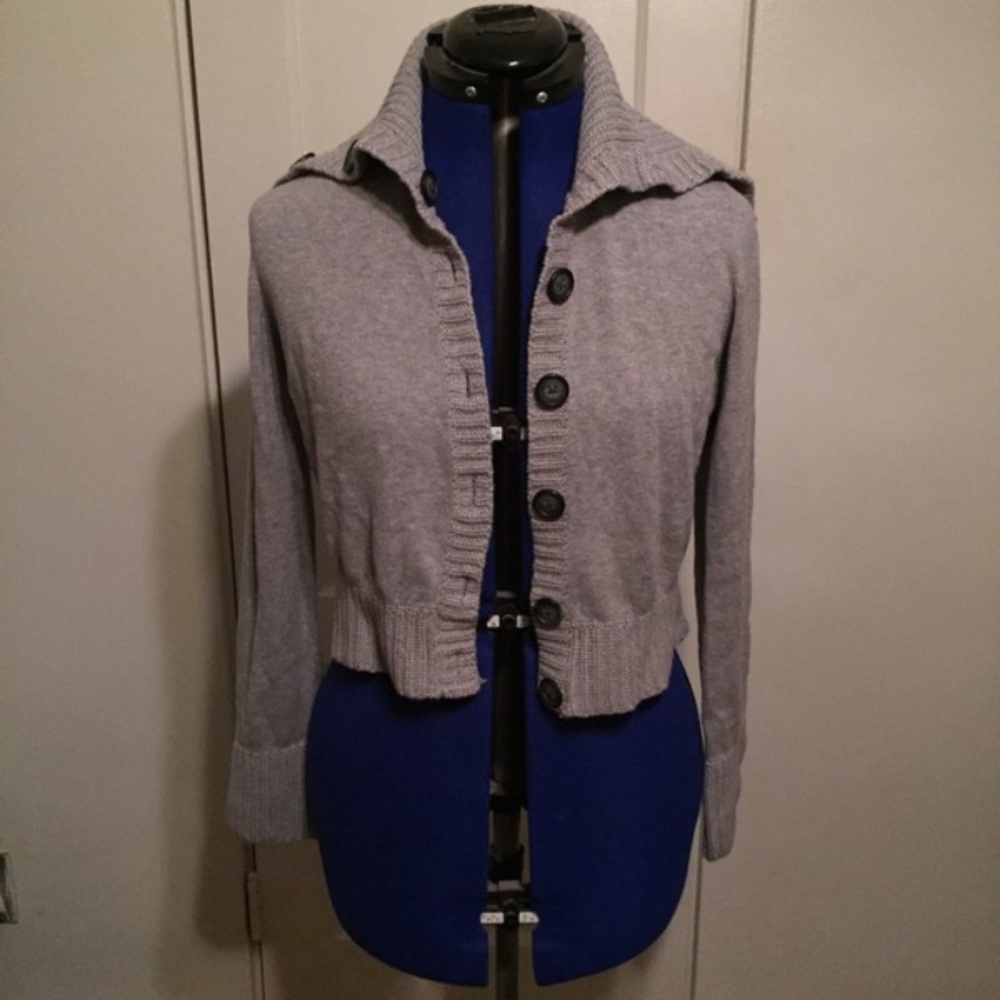 Grey Cropped Sweater