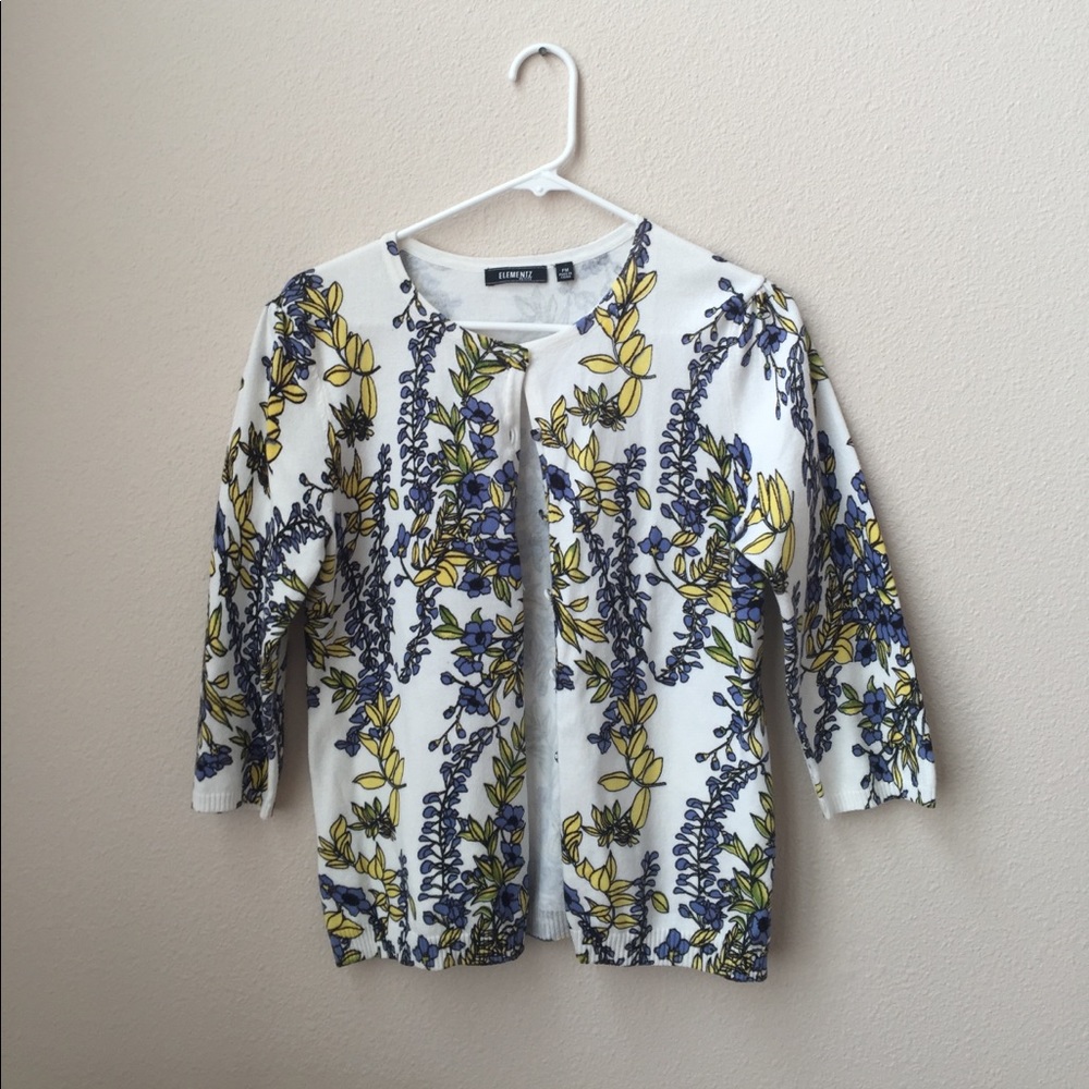 NWOT floral print cardigan