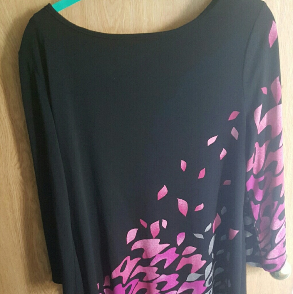 Black, grey and pink shift dress