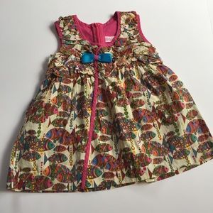 Cute Vintage Style Colorful Fish Pattern Dress