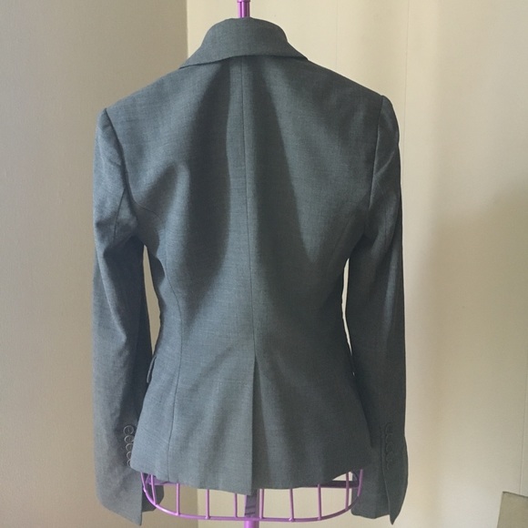 LAST CALL 9/11/22 - BCBG Grey Fitted Blazer One Button Slimming - Picture 5 of 8