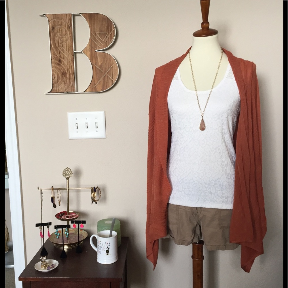 Anthropologie Rib Stitch Asymmetrical Hem Cardi -S