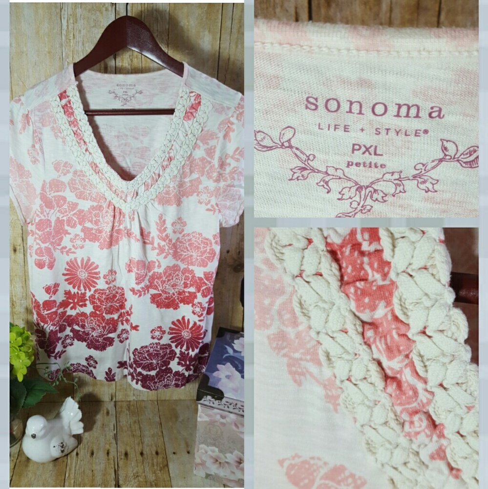 Sonoma Floral Ombre Top.