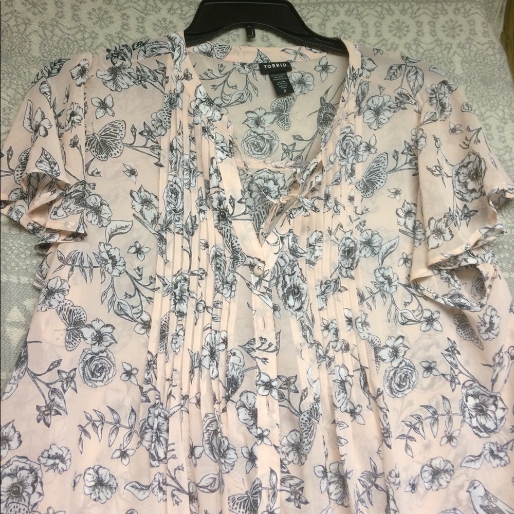 Tie front blouse