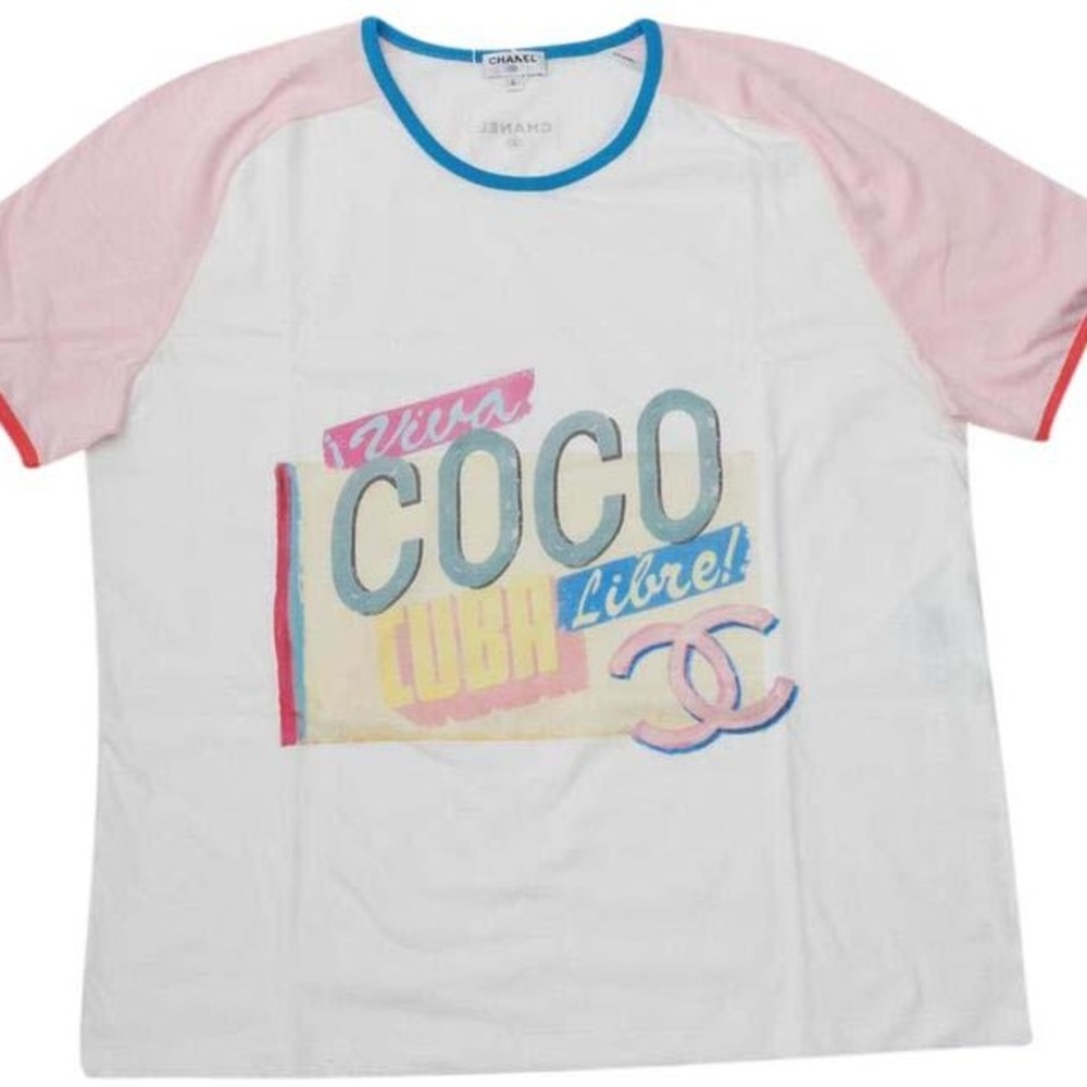 CHANEL NWT 2017 Cruise Cuba T-Shirt Large M/L