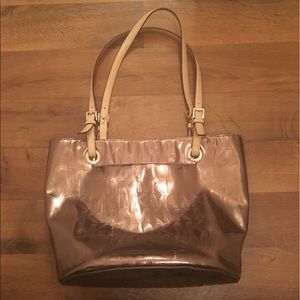 Michael Kors metallic silver purse Final Price
