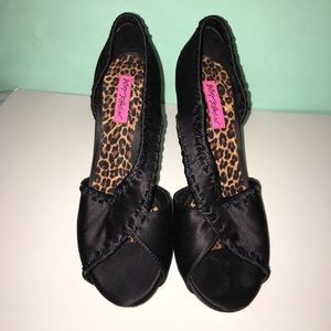 Black Betsy Johnson Heels