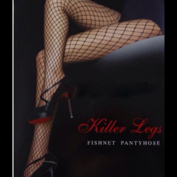 Black Medium Net Fishnet Stockings - Picture 2 of 4