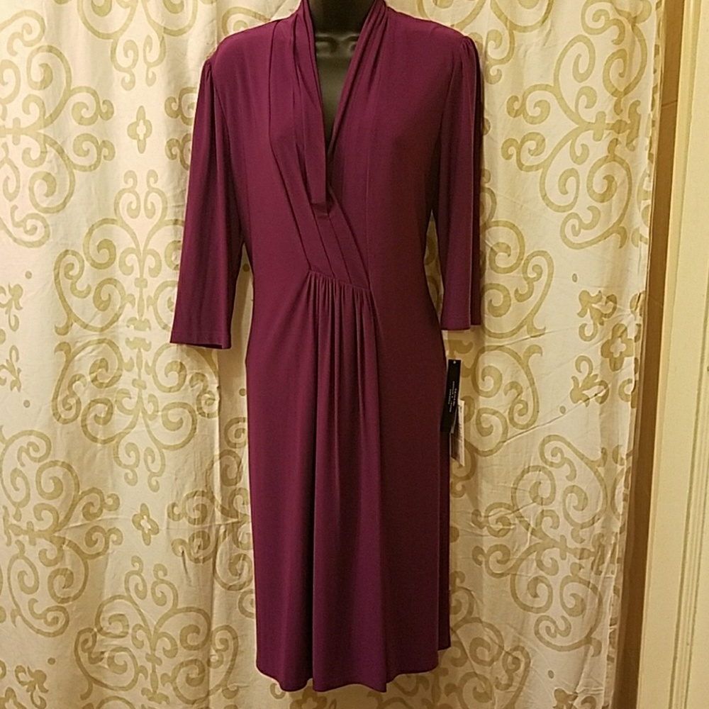Tahari Arthur S. Levine Purple Dress