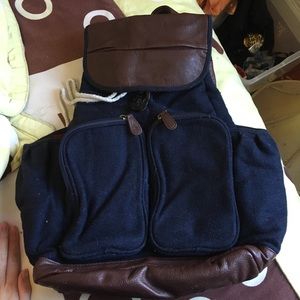 UO wool and pleather backpack