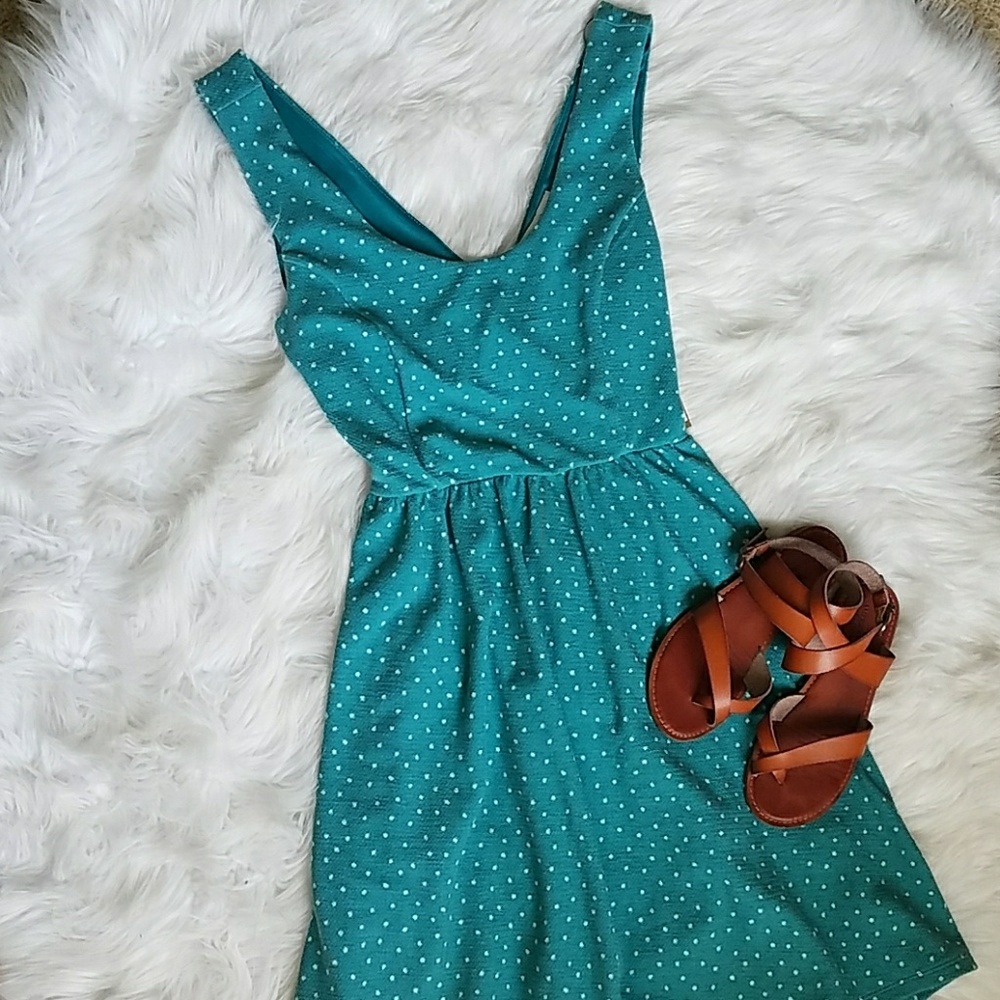 Teal cutout dress!