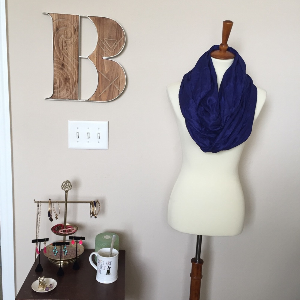 World Market pashmina infinity scarf - Royal Blue