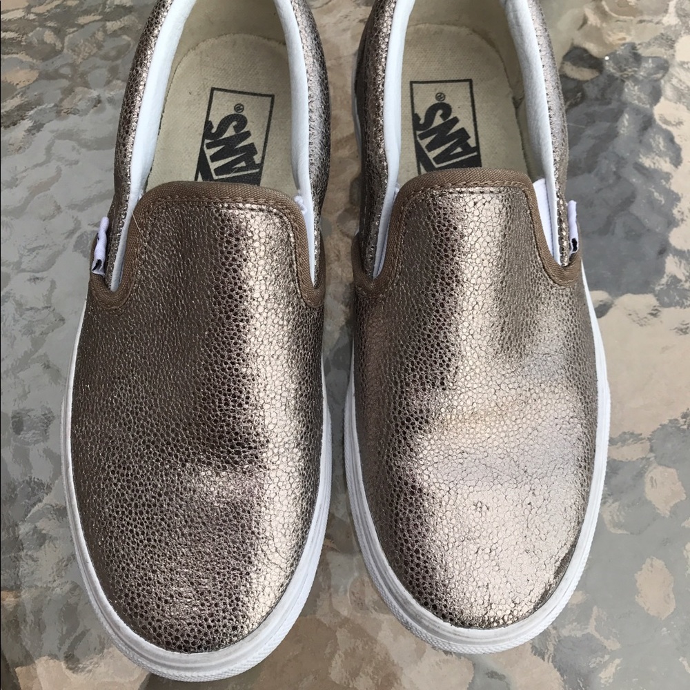 Metallic Vans 'Asher' slip-on sneakers