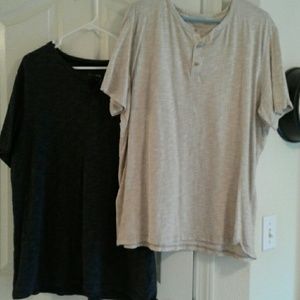 2 mens Henley shirts