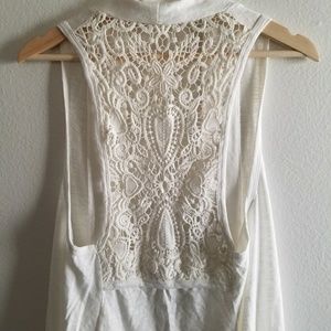 White Sleeveless cardigan | Boutique