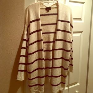 Navy and Cream Stripe Summer Cardigan