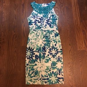 Blue and aqua printed floral dress!