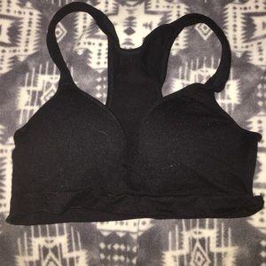 black padded sports bra