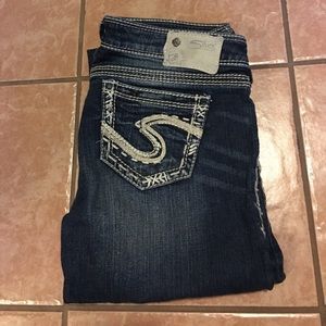 Boot cut silver jeans